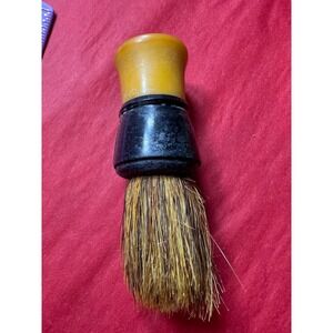 Vintage Fuller Shaving Brush Set in Rubber Bakelite (?) USA Black Tan